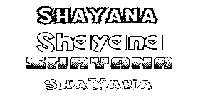 Coloriage Shayana